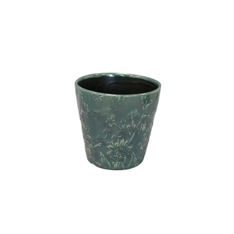 Keramik Übertopf Blütenblatt