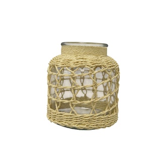 Glass Lantern Paper rope