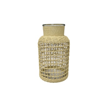 Glas Vase Paper rope