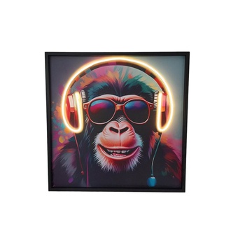 Canvas LED Bild Affe