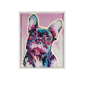 Canvas LED Bild Bulldogge