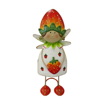 Metall Figur Erdbeerkind
