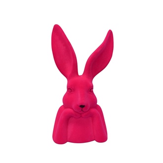 Kunststoff Hase Büste/Ferdi/beflockt