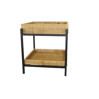 Metall Beistelltisch Holzkiste/x2