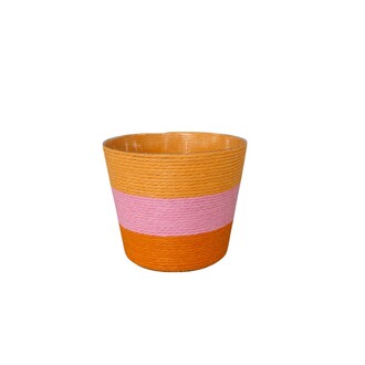 Kunststoff Übertopf Jute-Deko