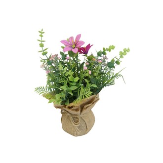 Kunststoff Pflanzenmix im Jutesäckchen