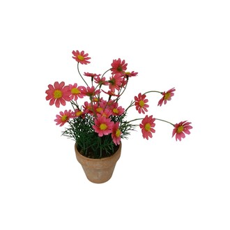 Kunststoff Blütenbusch Daisy/im Terratopf