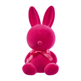 Kunststoff Hase Flocki/Schleife