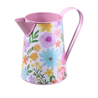 Metall Gießkanne Flowers
