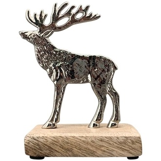 Alu Rentier Puri/auf Holz