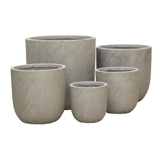 Clayfibre Übertopf Flori/Strichmuster