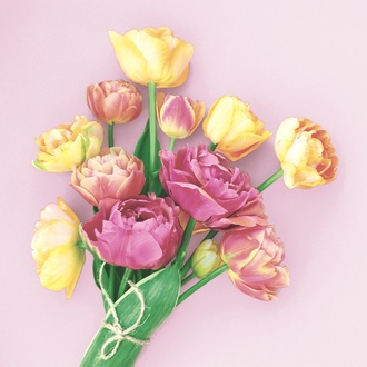 Serviette Tulpenstrauß