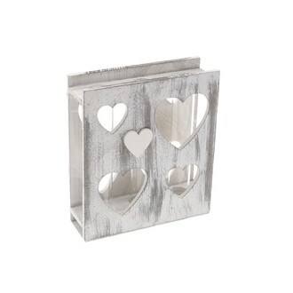 Holz Dekoständer Herz/ 3 Reagenzgläser
