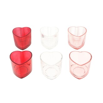 Glas Teelichtbecher Herzform