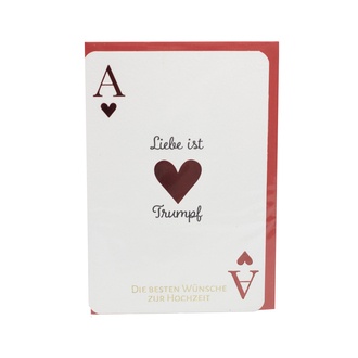 Karte Hochzeit/Liebe ist Trumpf