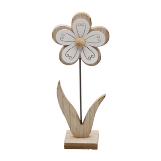 Holz Blume Metallsilhouette