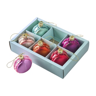 Glas Baumhänger Macarons