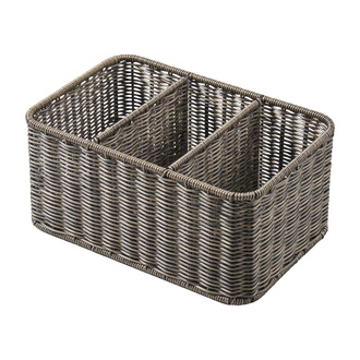 Rattan Korb Besteckkorb/3 Fächer