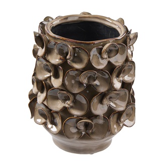 Keramik Vase Blattstruktur