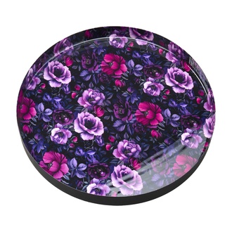 Metall Tablett Blumenmuster