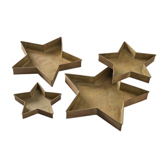 Metall Tablett Sternform