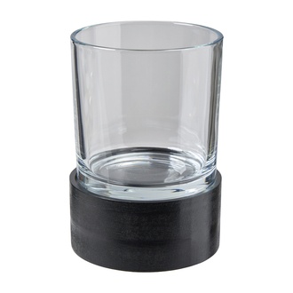 Holz Sockel drehend mit Glas