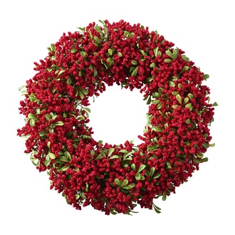 plastique Couronne de baies Boxwood