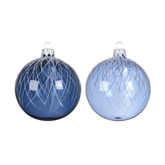 Weihnachtskugel Blue