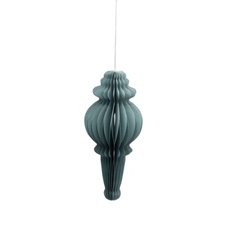 Papier Ornament "Flori" H=10/15 cm zum Hängen 4 Stück 2-fach sortiert mintgrün 