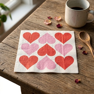 Serviette Graphic-Herz