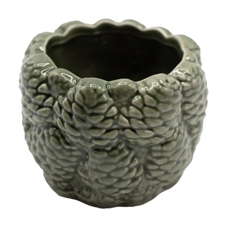 Keramik Übertopf Zapfen