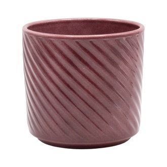 Keramik Übertopf "Spirelli" H=10,8 cm D=11 cm  9 Stück bordeaux 