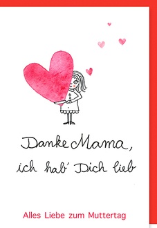 Karte Danke Mama