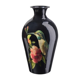 Metall Vase Kolibri