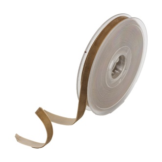  Deko Band "Samt" L=9,5 cm  B=10 mm naturbraun 