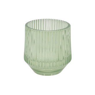 Glas Teelichtbecher Stripes